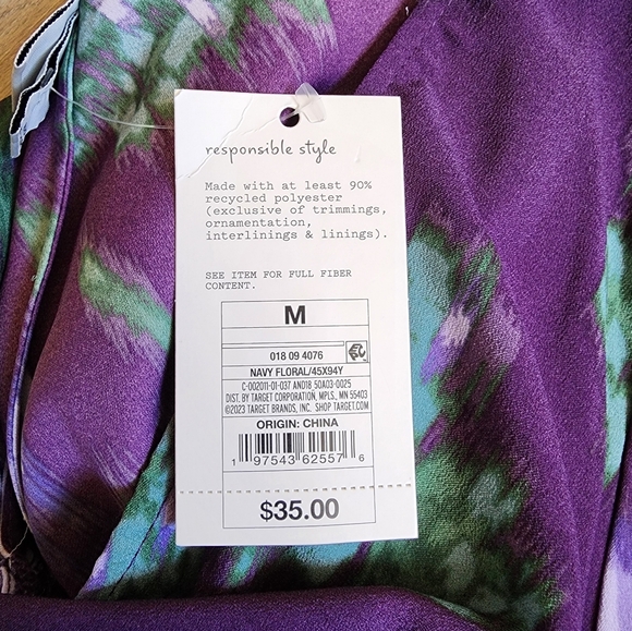 NWT FLORAL PURPLE DRESS - Picture 14 of 16